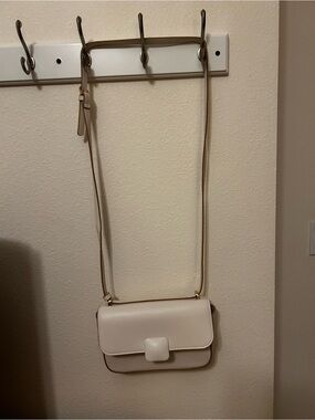a new day Cream Crossbody with Square Accent and Adjustable Strap